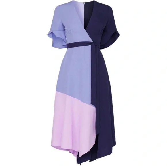 Hutch Colorblock Wrap Dress - Picture 4 of 8